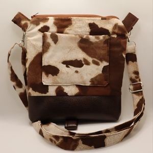 3in1 Shoulder Crossbody Backpack (handmade) "Moo Moo"